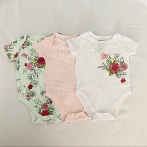 First Impressions 3 Pk Short Sleeve Bodysuit